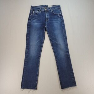 AG Adriano Goldschmied Jeans Womens 27 Mari Crop Mid Rise Slim Straight Denim